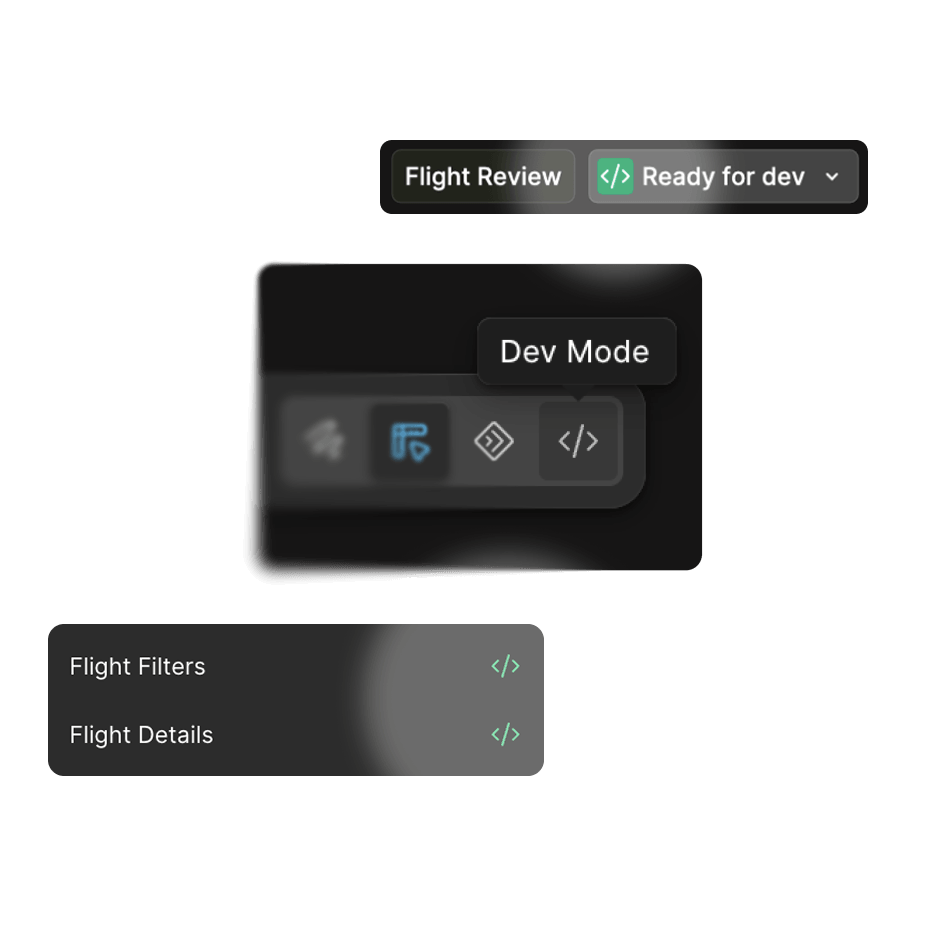 Figma Dev Mode's Ready-for-dev icon on pages and sections